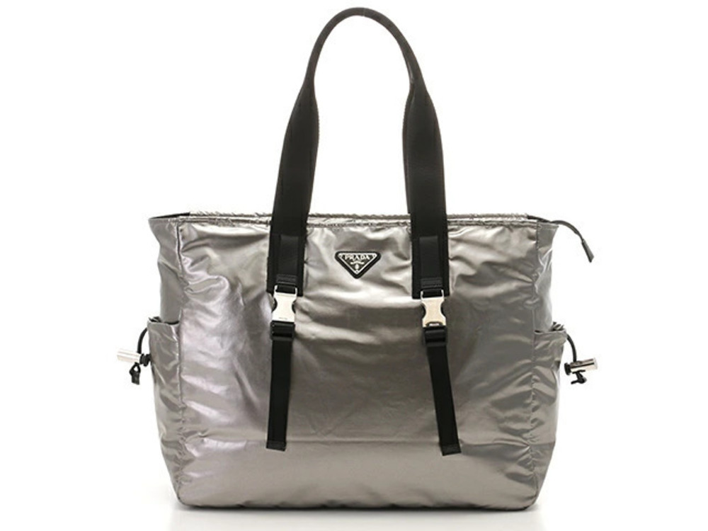 Prada Tote Bag FERRO TESSUTO METAL